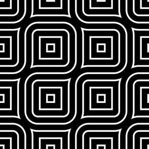 Black And White Retro Pattern