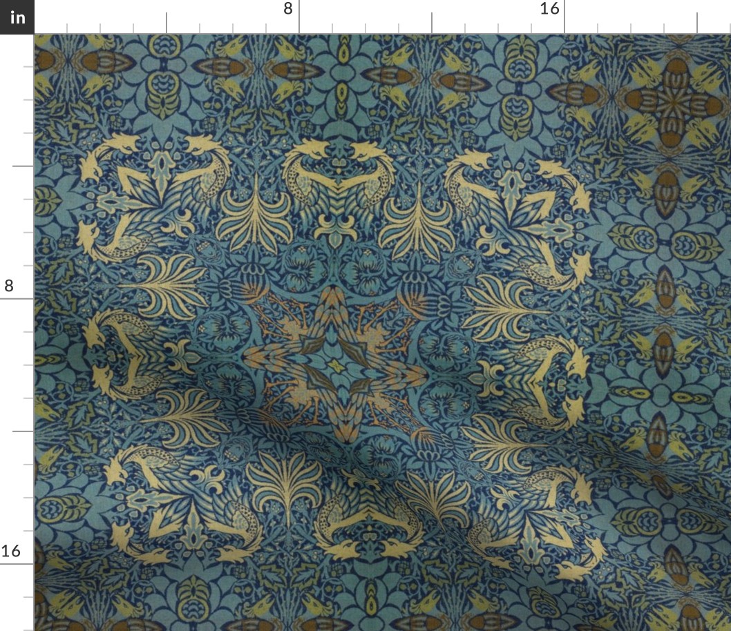 William Morris Tribute  Blue Beige