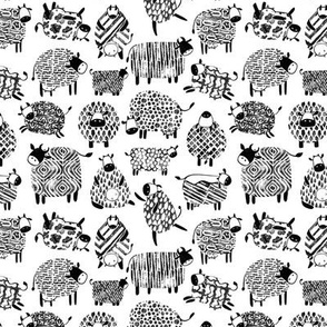 Monochrome cows