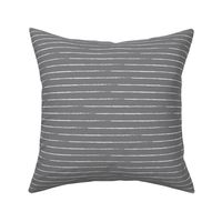 The minimalist basic Paris breton stripes horizontal boho trend lines slate gray white