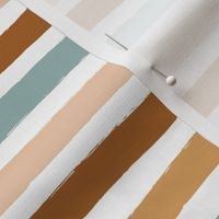 Little distorted horizontal stripes basic minimal strokes spring summer beach tropics white caramel burnt orange rust mint