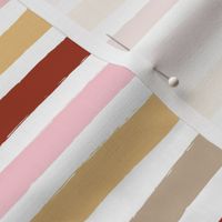 Little distorted horizontal stripes basic minimal strokes spring summer beach tropics white pink red honey yellow