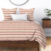 Little distorted horizontal stripes basic minimal strokes spring summer beach tropics white pink red honey yellow