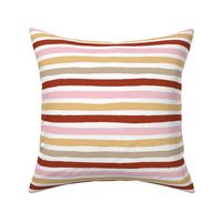 Little distorted horizontal stripes basic minimal strokes spring summer beach tropics white pink red honey yellow