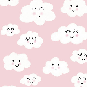 Happy clouds pink big