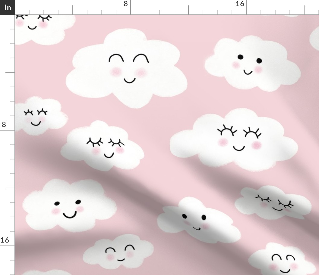 Happy clouds pink big