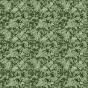 Vernal-Batik Tie Dye Crackle- Woven Texture- Artichoke Olive Green- Small Scale