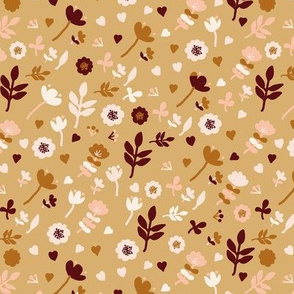 Granny Chic Windy flowers Sand Medium scale