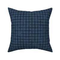 The minimalist distorted grid abstract checkered stripes geometric neutral nursery in navy blue black