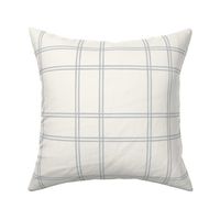 Watercolor double plaid Gray Screen and cream
