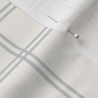 Watercolor double plaid Gray Screen and cream