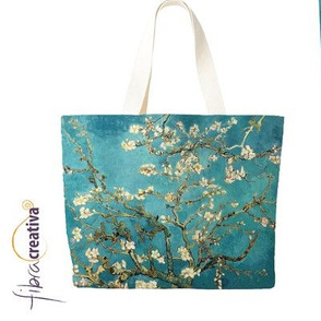 Van Gogh Cut and Sew Tote Bag // Blossoming Almond Tree and Roses