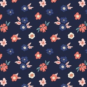  small flowers fillers for quilt | dark blue backrgound