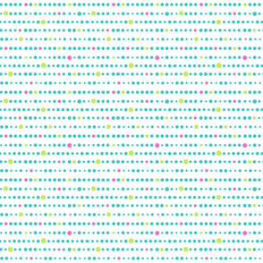 Dotted stripes - teal and pink