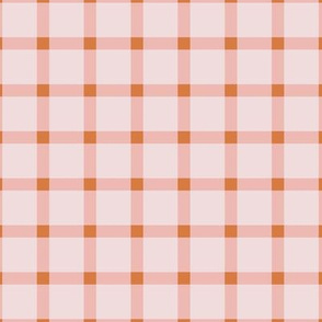 THIN Boho Gingham // MEDIUM // Pink Orange Cream