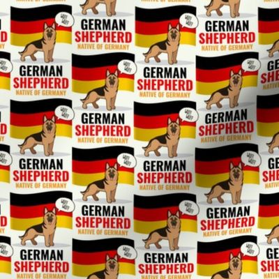 German Shepherd Flag Small Off-White