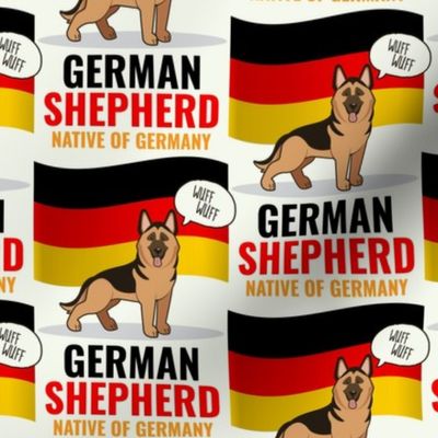 German Shepherd Flag Medium Off-White
