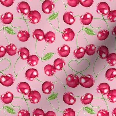 Cherries On Pink