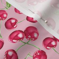 Cherries On Pink