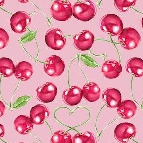 Cherries On Pink