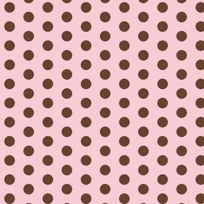 Pink And Brown Polka Dot