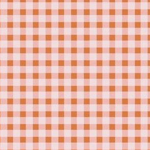 Boho Gingham // MICRO // Pink Orange Cream