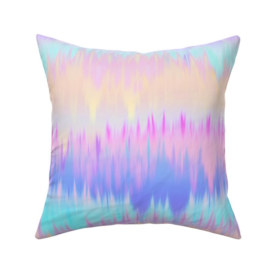 Smaller Pastel Rainbow Tie Dye Ikat Fabric | Spoonflower