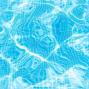 Fresh Blue Transparent Water Swimming Pool