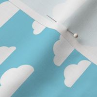 Clouds fabric - baby nursery fabric - clouds wallpaper, baby girl nursery, baby boy nursery, trendy nursery wallpaper - Blue