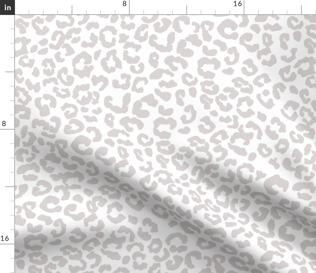 Leopard print fabric - cheetah print -Snow leopard, taupe, neutral leopard 