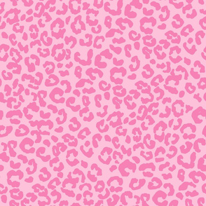 Leopard print fabric - cheetah print -Pastel pink 