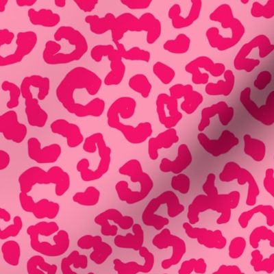 Leopard print fabric - cheetah print -Hot pink