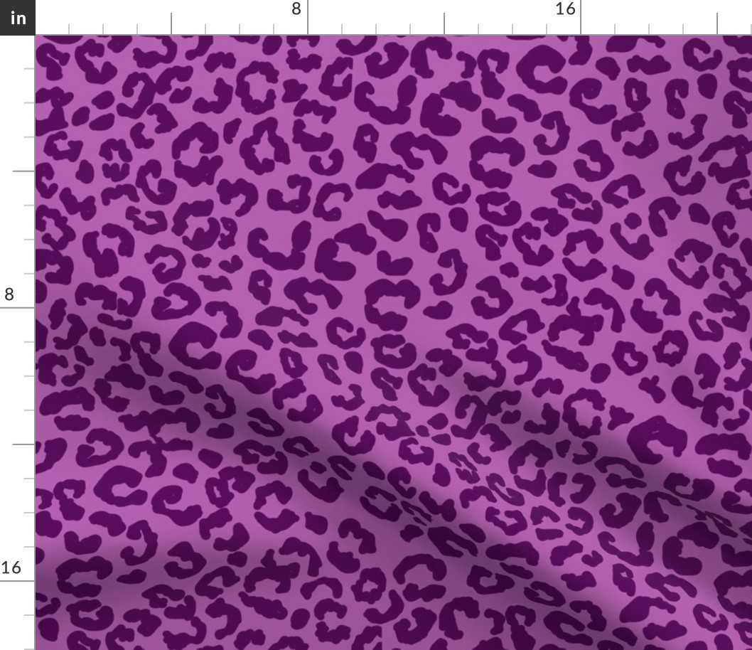 Leopard print fabric - cheetah print -Purple 