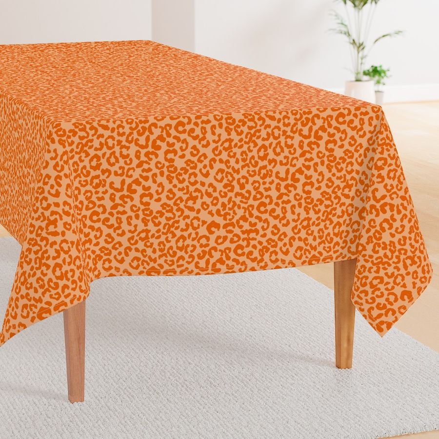 Leopard print fabric - cheetah print -Orange