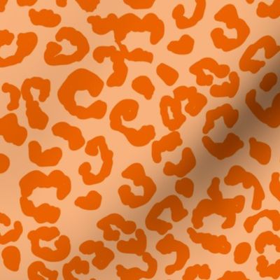 Leopard print fabric - cheetah print -Orange