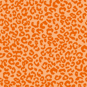 Leopard print fabric - cheetah print -Orange