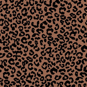 Leopard print fabric - cheetah print -Brown