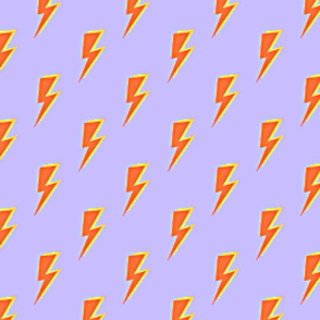 Lightning Bolt - Pixel Art Lavender Pop
