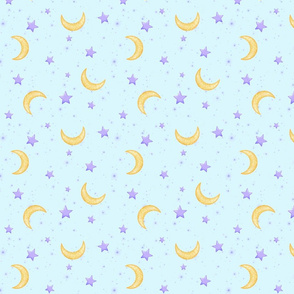 Pattern moon and star