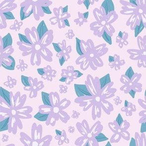 Painterly Florals-Purple