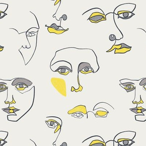 One line faces