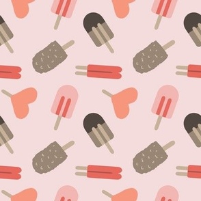 popsicles on blush pink