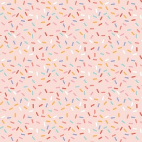 (small scale) sprinkles - pastels on pink - C21