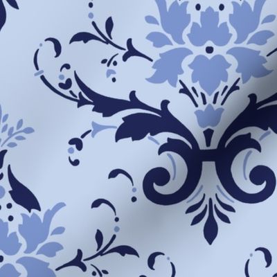 Victorian Flourish (blue)