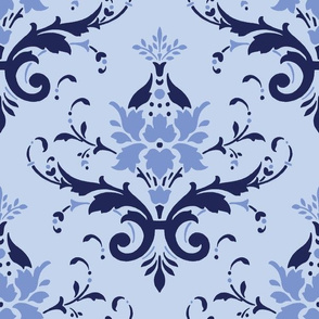 Victorian Flourish (blue)