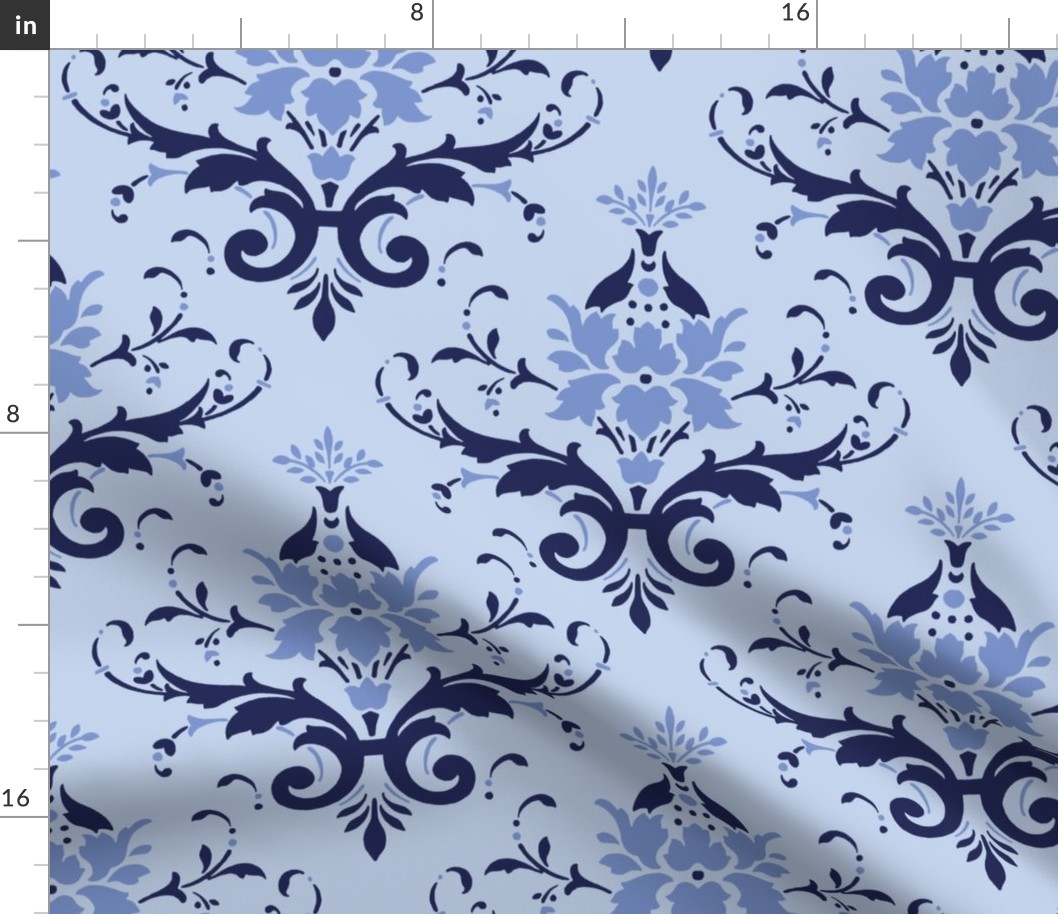 Victorian Flourish (blue)