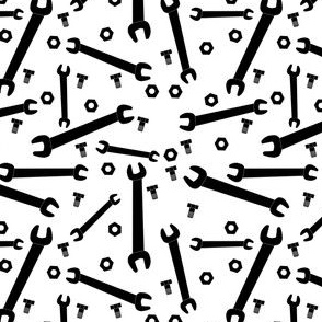Solid Black Wrench Pattern