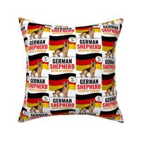 German Shepherd Flag Medium White