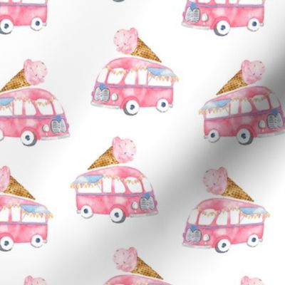Retro ice cream truck | Pink Van|Renee Davis