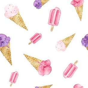 ice pops and ice cream cones|Pink Purple treats|Renee Davis